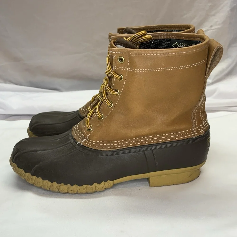 VTG LL Bean Duck Boots Men 10 M Gore-Tex Leather USA Insulate Hunting Waterproof